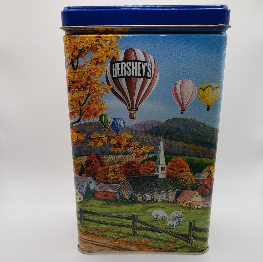 Vintage Hershey Kisses Tin Hometown Series #11 1994 USA Fall Autumn